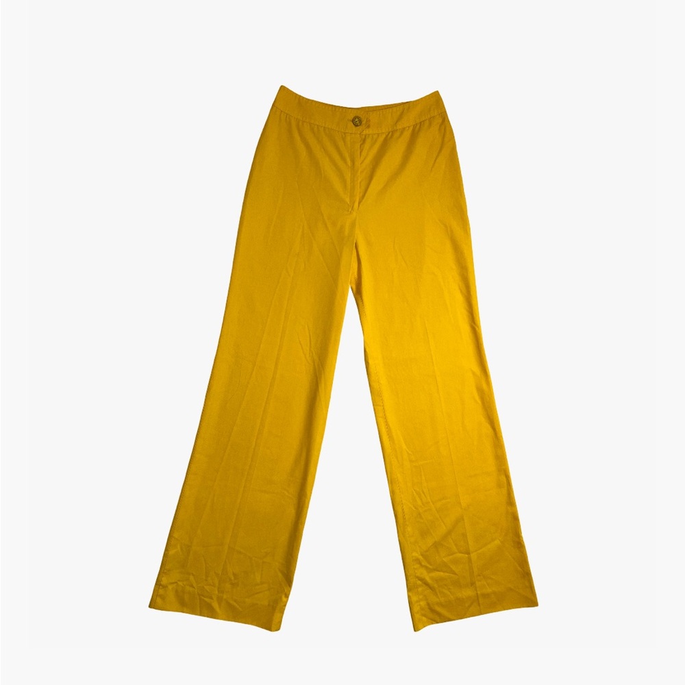 “The Villager” 60’s/70’s Yellow Wide-Leg Pants Trousers rare retro vintage